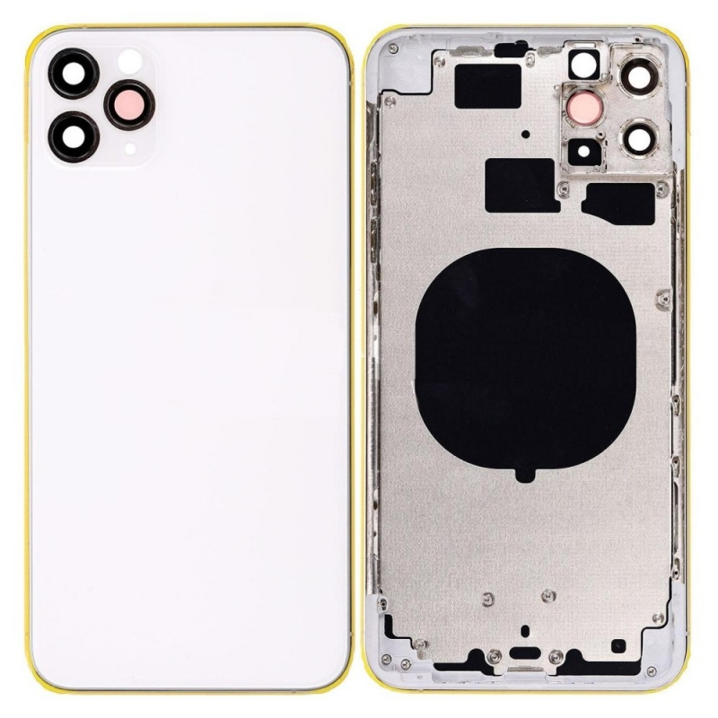 CHASSIS + VITRE ARRIERE IPHONE 12 PRO MAX BLANC
