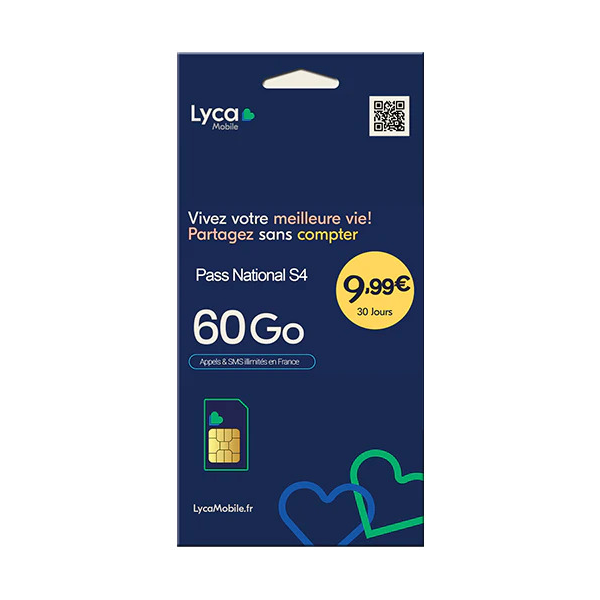 Carte SIM LYCA 60 GO 5G