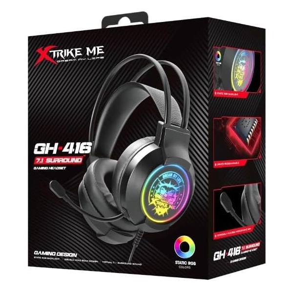 CASQUE GAMING RGB XTRIKE ME...