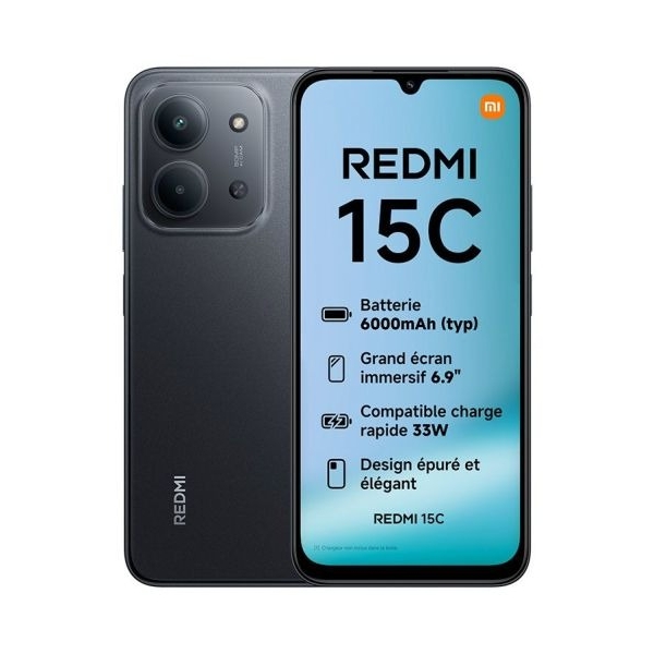 Redmi 15C  4/128 GB  Noir