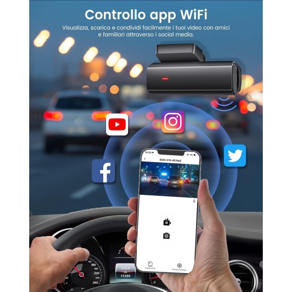 DASH CAM X10PRO 2.5K WIFI EUKI