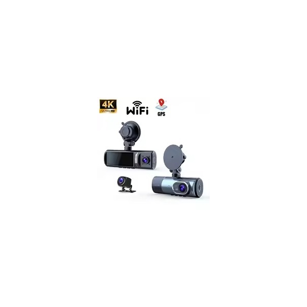 DASH CAM FULL UHD 4K 3 CANAUX