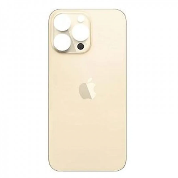 Vitre Arrière iPhone 14 Pro Max Gold Grand Trou | Qualité Premium Réparation