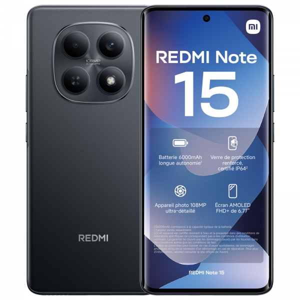 REDMI NOTE 15 4G 8/128 GO NOIR