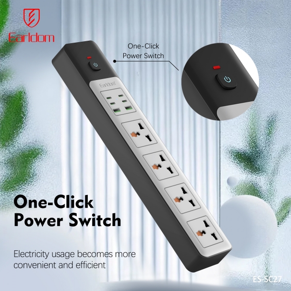 MULTIPRISE 4 SOCKET 4 USB-C...